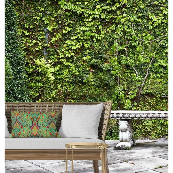 Aqua outdoor lumbar pillow deals